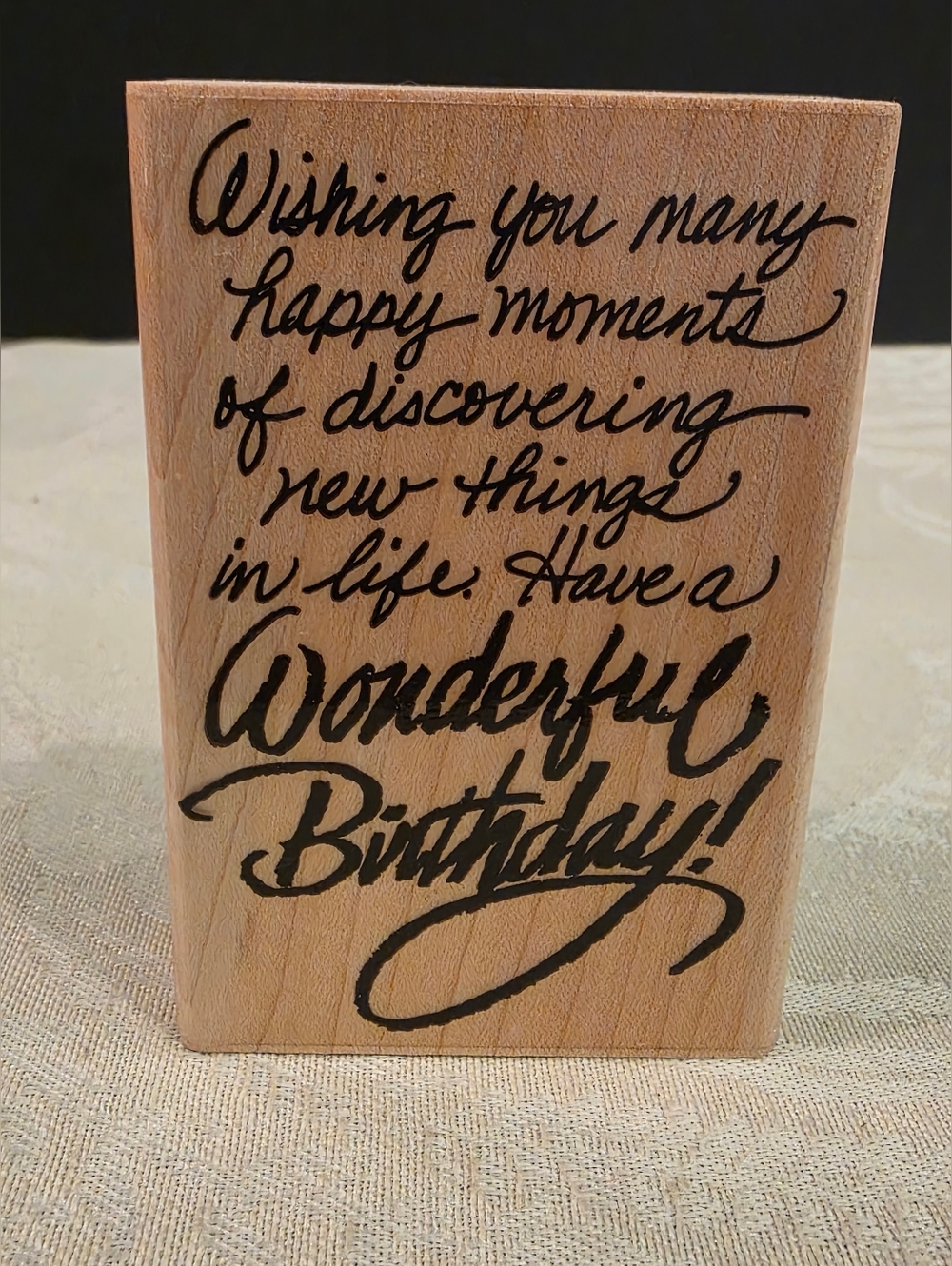 Birthday Wish Wood Mounted Rubber Stamp Stampendous Fun Stamps M15 1991
